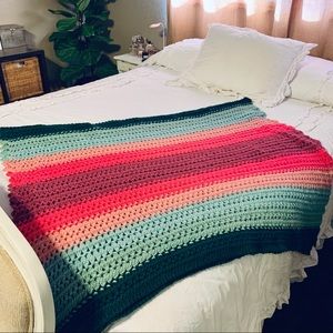 Vintage Sunset Throw Blanket